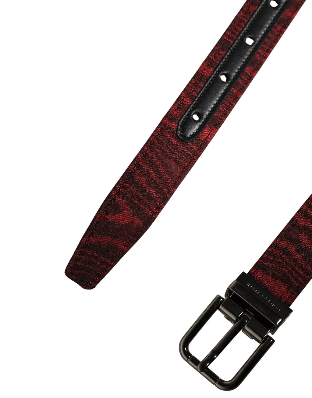 Ceinture Dolce &amp; Gabbana pour homme, rouge, jacquard, acétate, boucle métallique