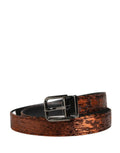 Dolce & Gabbana Men Brown Classic Polyester Metal Buckle Belt Dolce & Gabbana