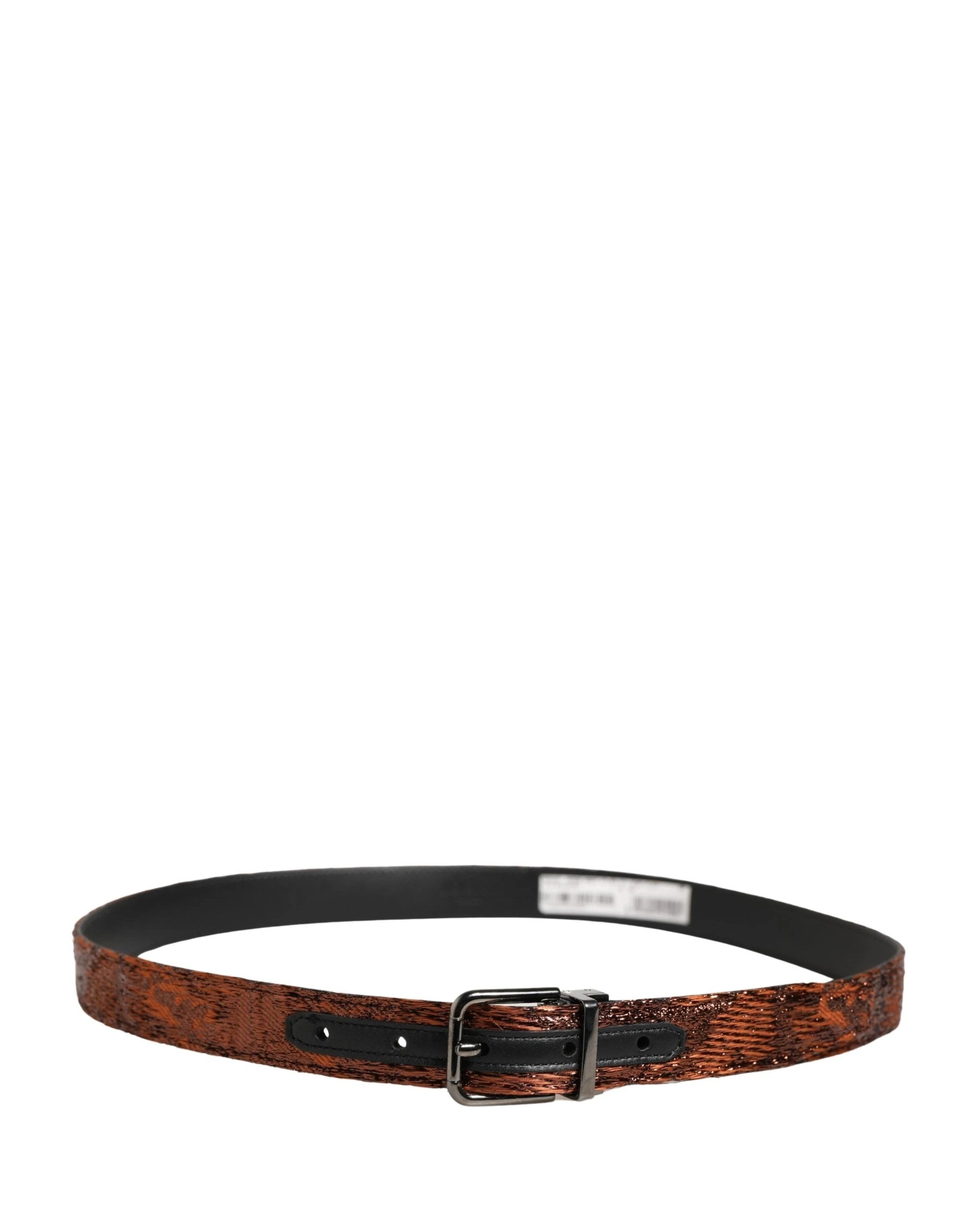 Ceinture Dolce &amp; Gabbana pour homme, marron, classique, en polyester avec boucle en métal