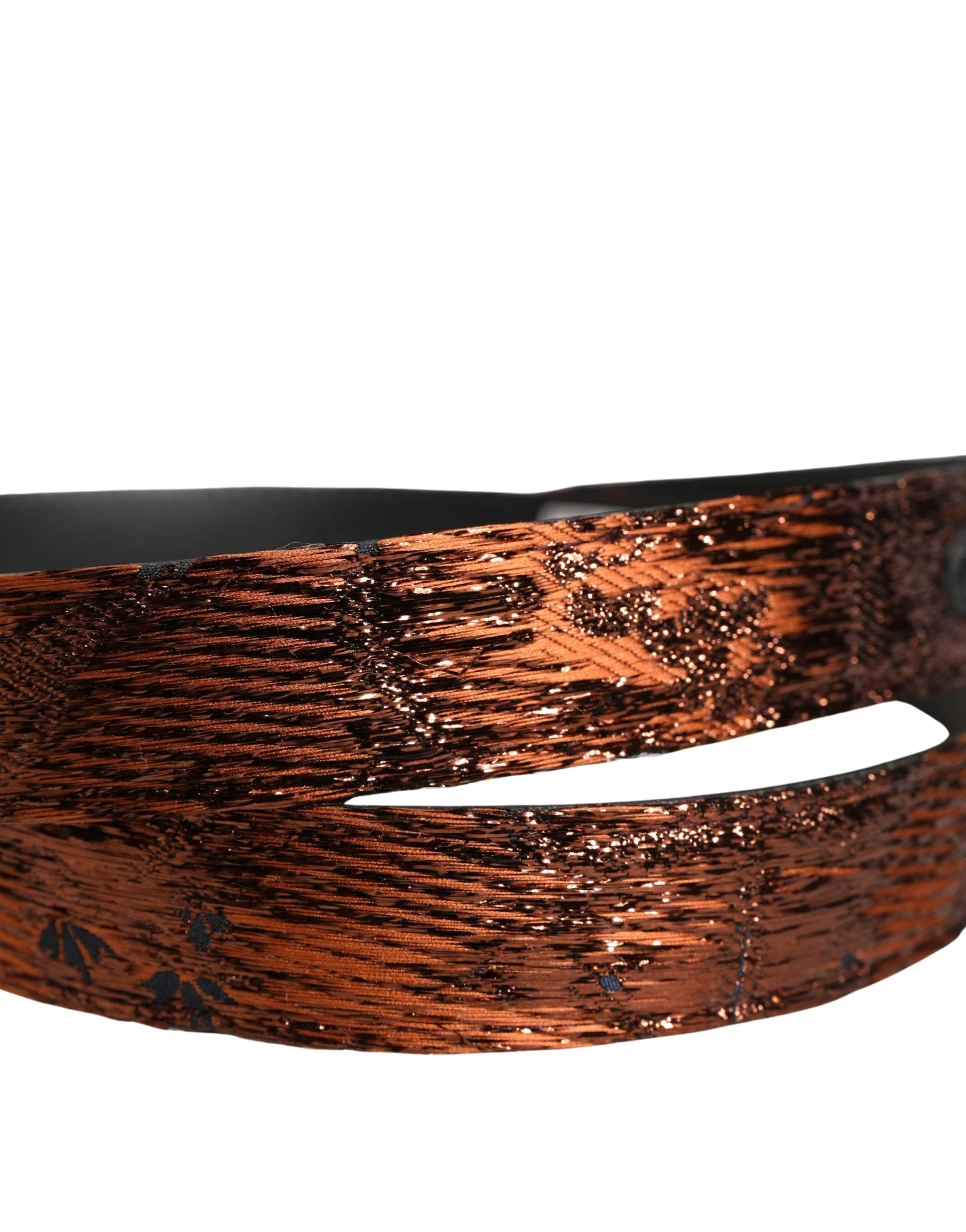 Ceinture Dolce &amp; Gabbana pour homme, marron, classique, en polyester avec boucle en métal