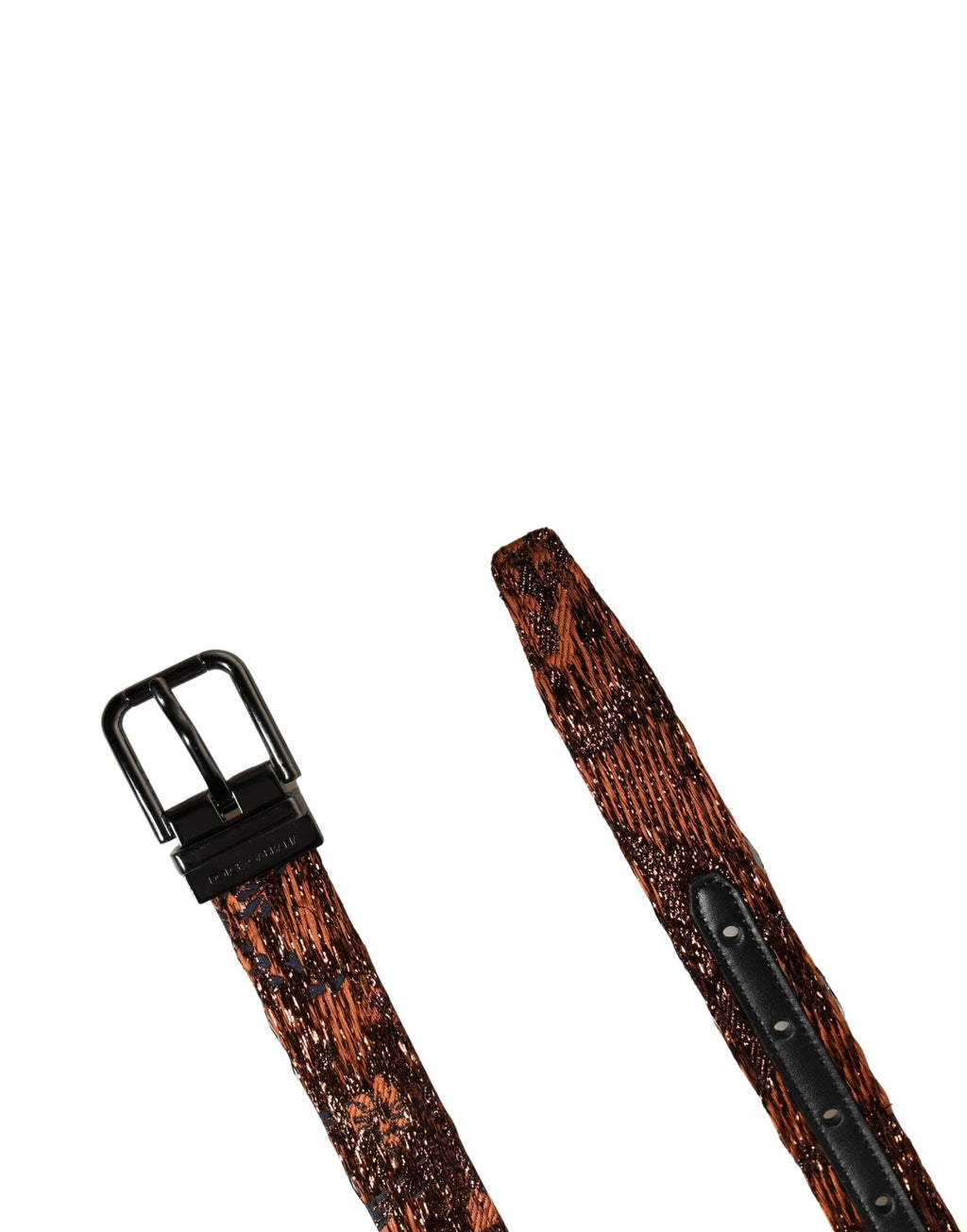 Ceinture Dolce &amp; Gabbana pour homme, marron, classique, en polyester avec boucle en métal