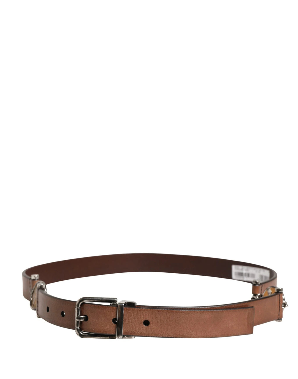 Ceinture Dolce &amp; Gabbana pour homme, en cuir marron classique avec boucle en métal