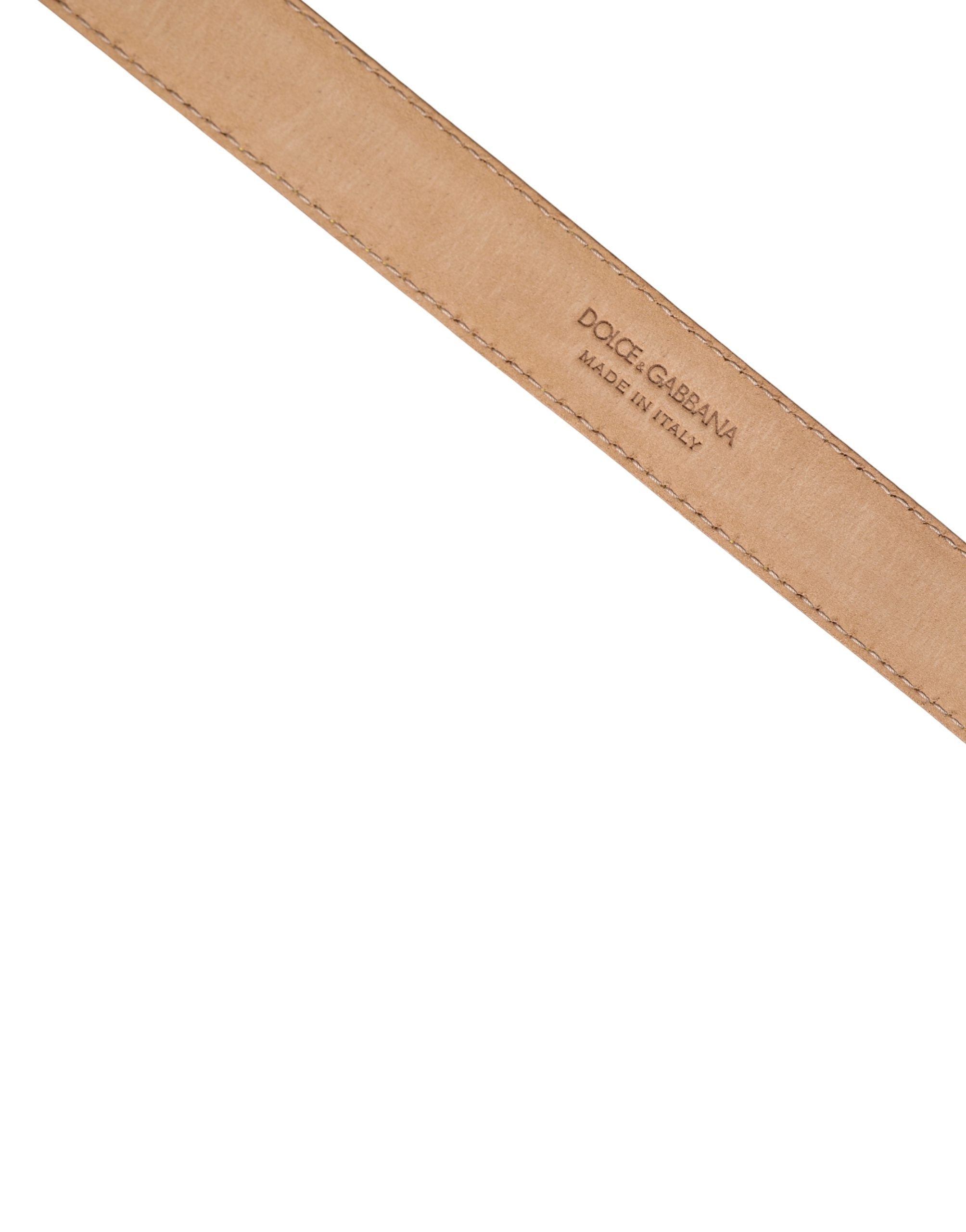 Ceinture Dolce &amp; Gabbana pour homme, en cuir jaune classique avec boucle métallique