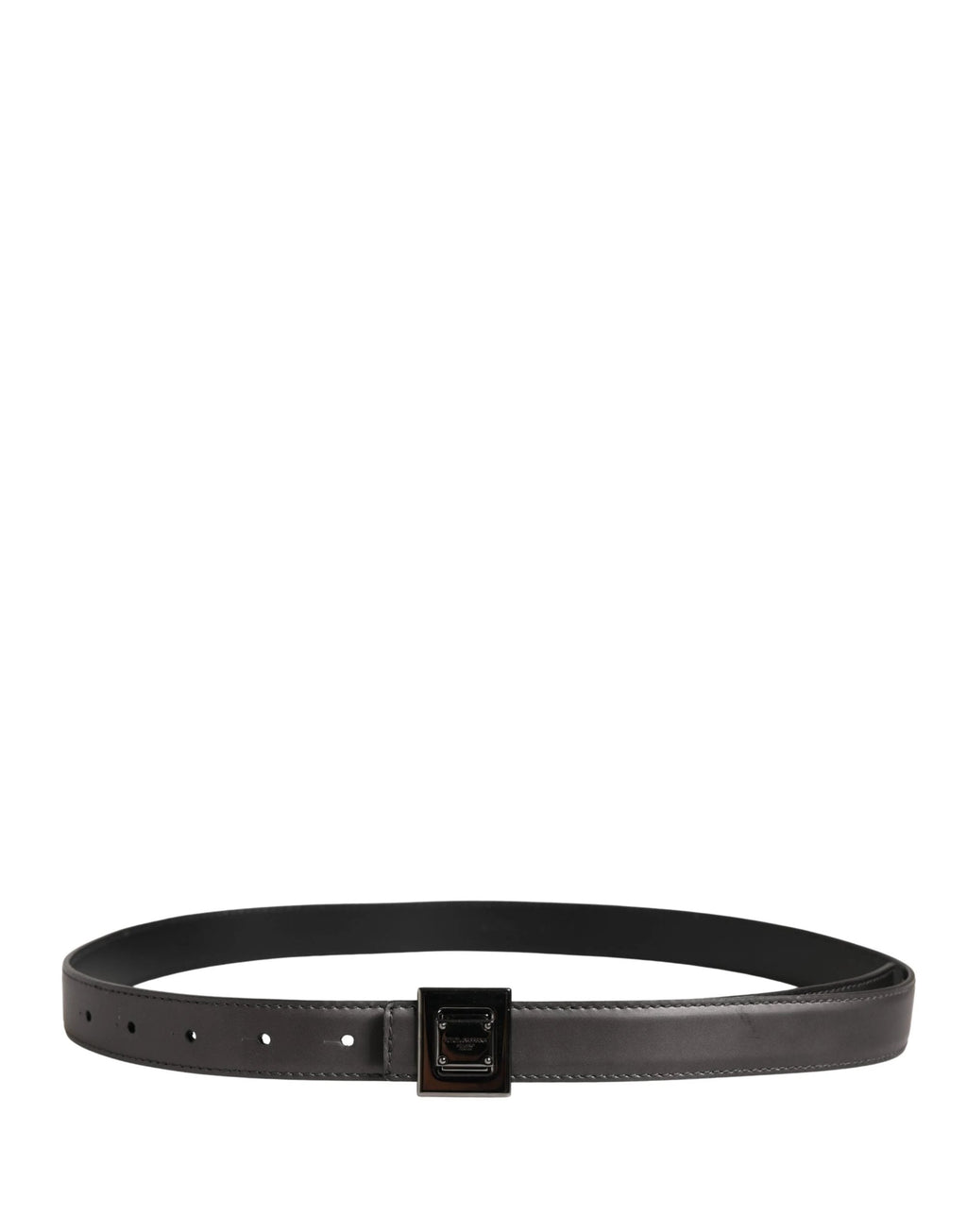 Ceinture Dolce &amp; Gabbana pour homme, en cuir argenté classique avec boucle carrée