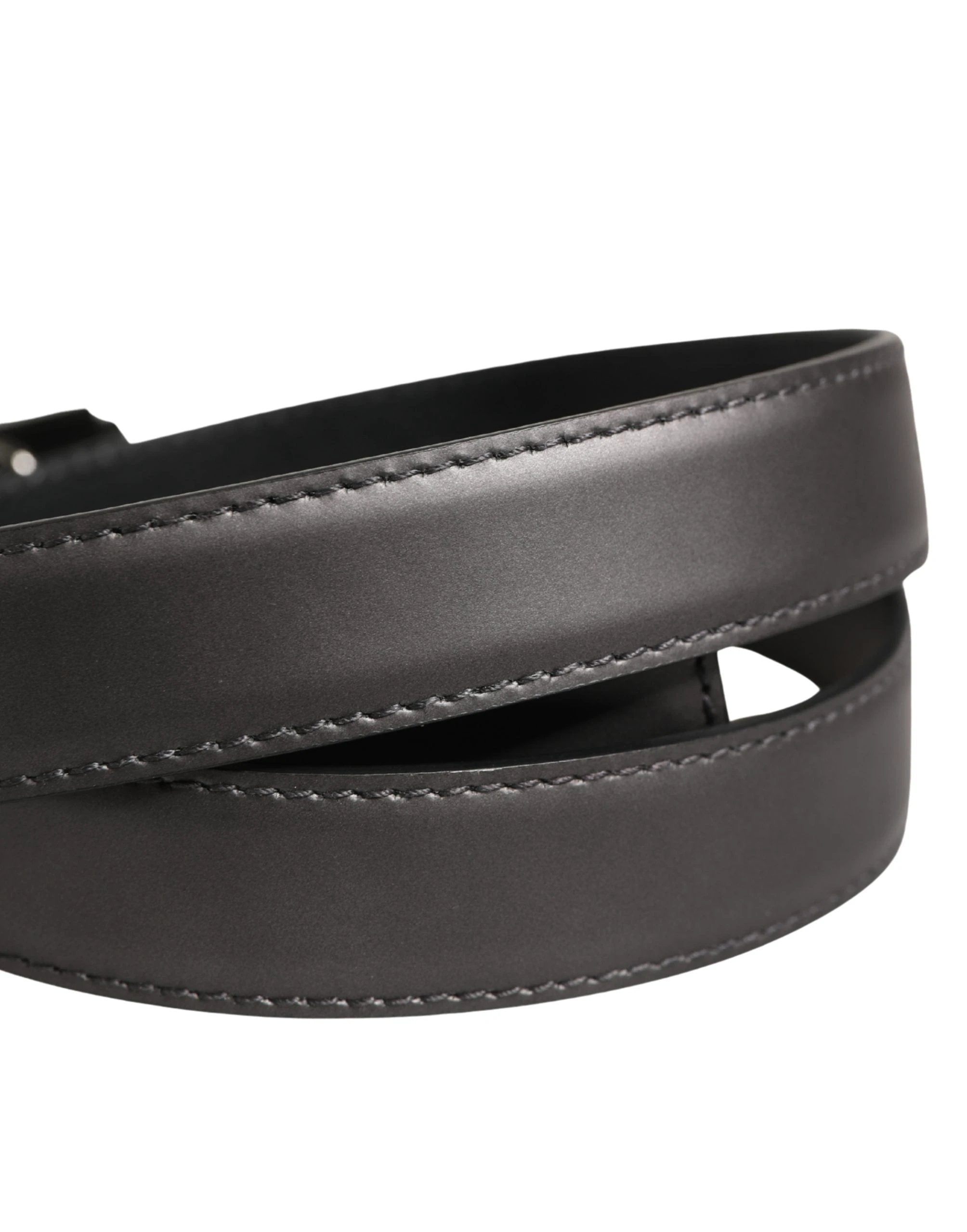 Ceinture Dolce &amp; Gabbana pour homme, en cuir argenté classique avec boucle carrée