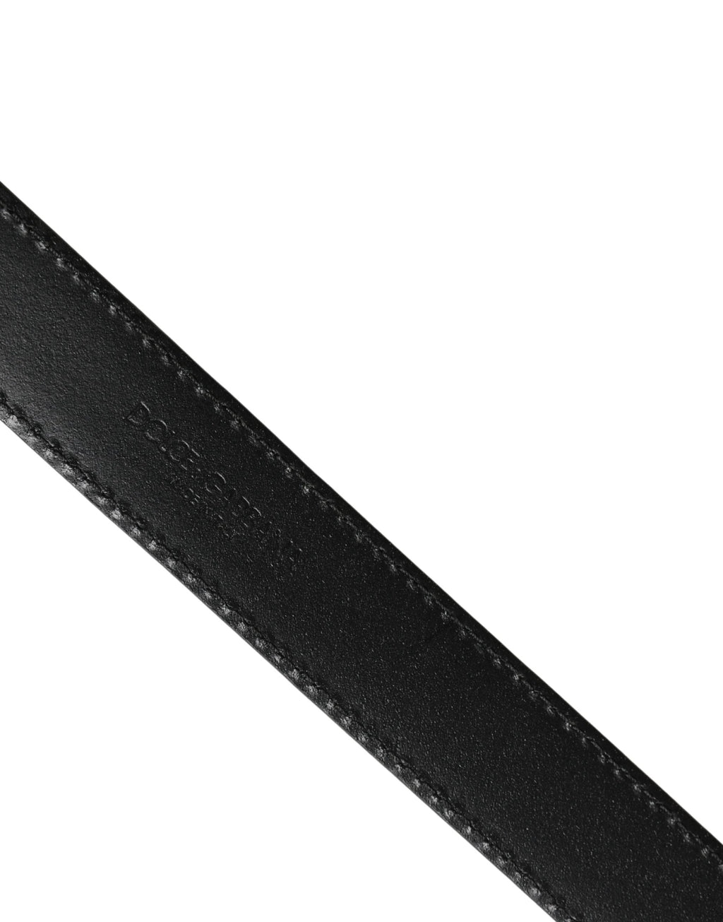 Ceinture Dolce &amp; Gabbana pour homme, en cuir argenté classique avec boucle carrée