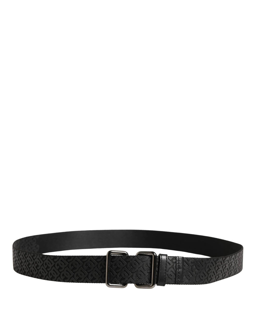 Ceinture Dolce &amp; Gabbana pour homme, noire, en polyester avec logo DG et boucle en métal