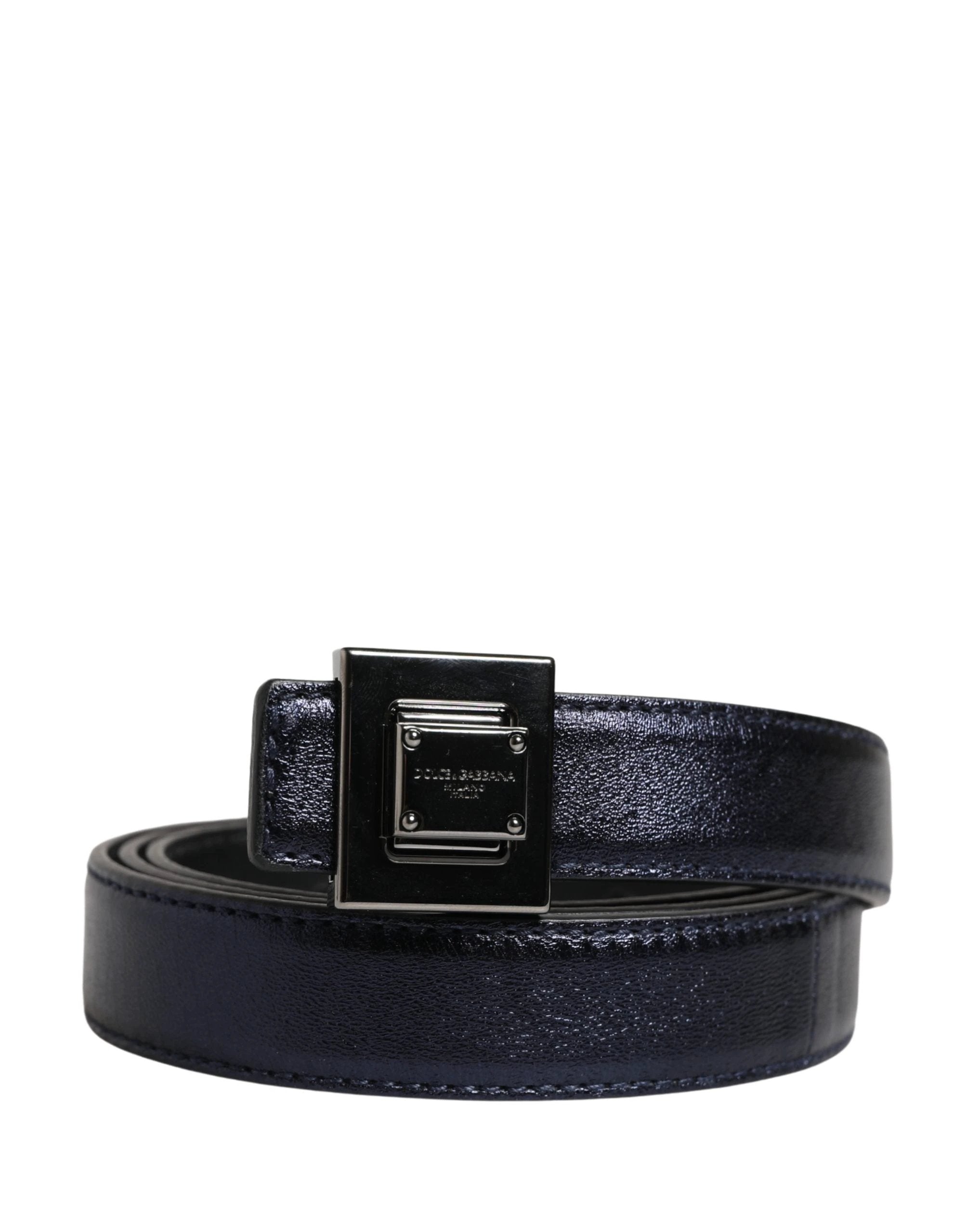 Ceinture Dolce &amp; Gabbana pour homme, en cuir noir classique, avec boucle carrée