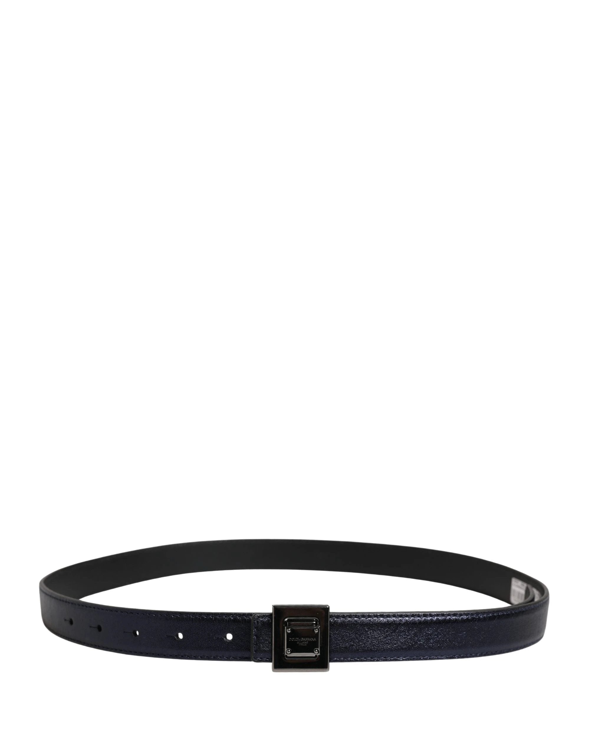 Ceinture Dolce &amp; Gabbana pour homme, en cuir noir classique, avec boucle carrée