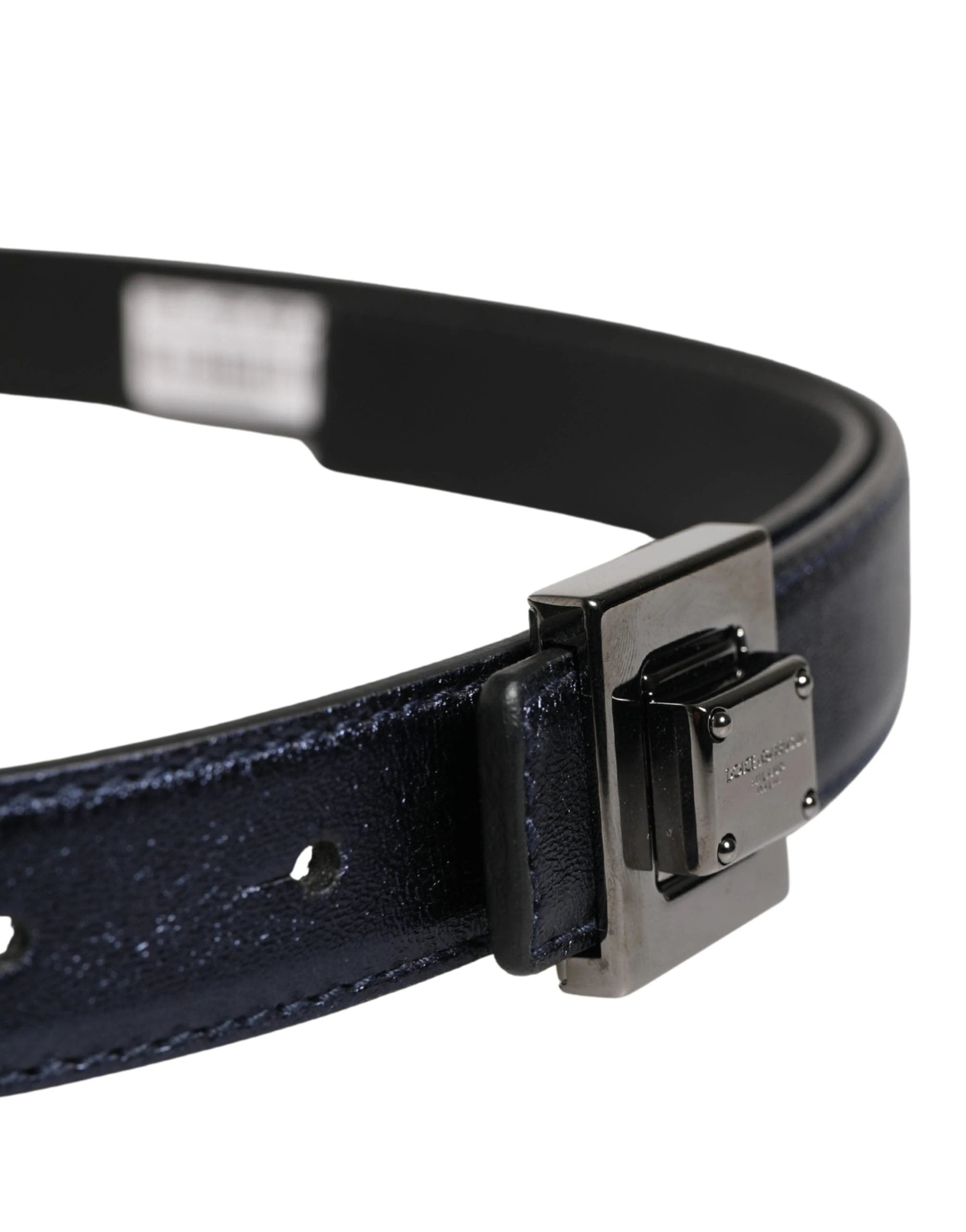 Ceinture Dolce &amp; Gabbana pour homme, en cuir noir classique, avec boucle carrée