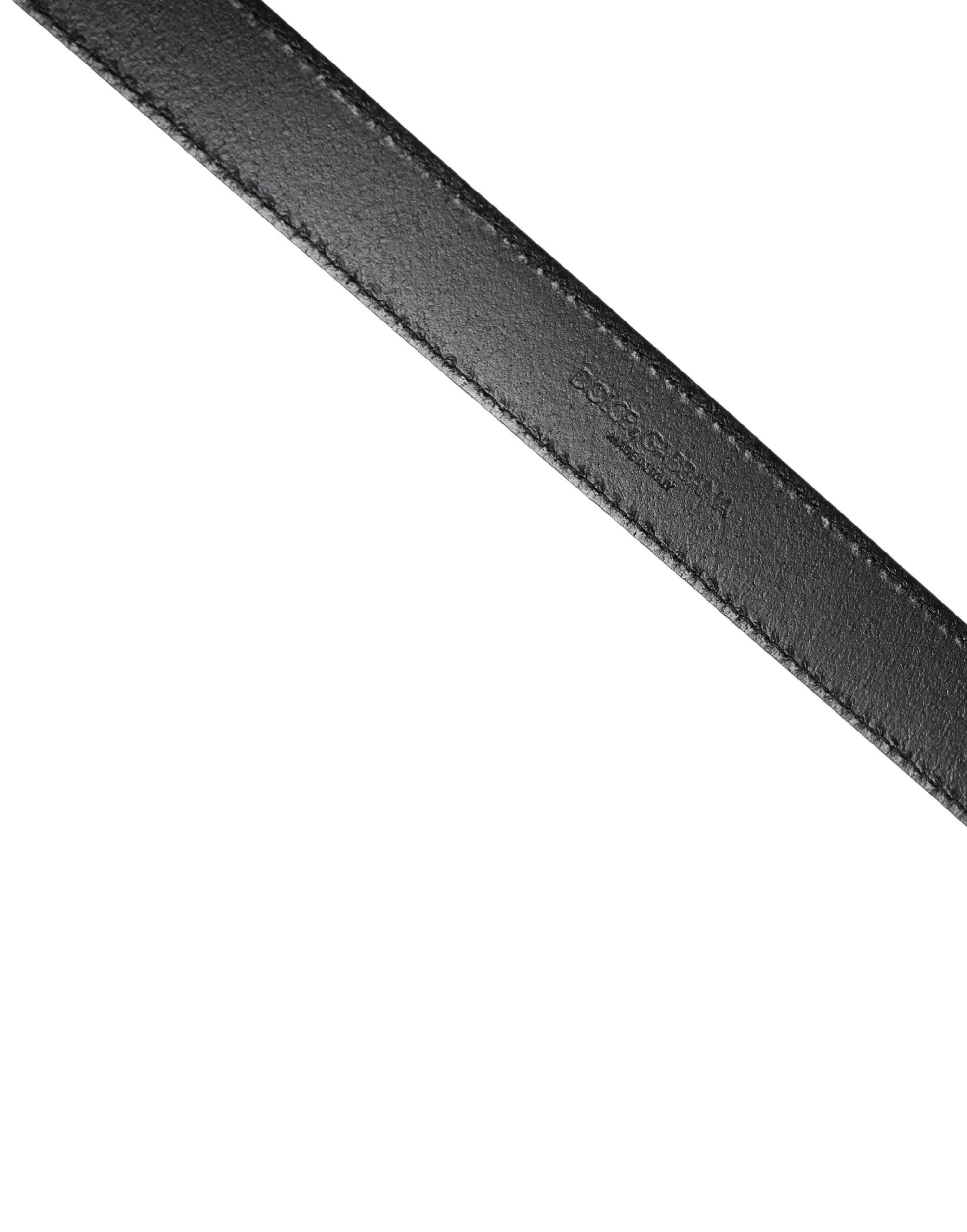 Ceinture Dolce &amp; Gabbana pour homme, en cuir noir classique, avec boucle carrée