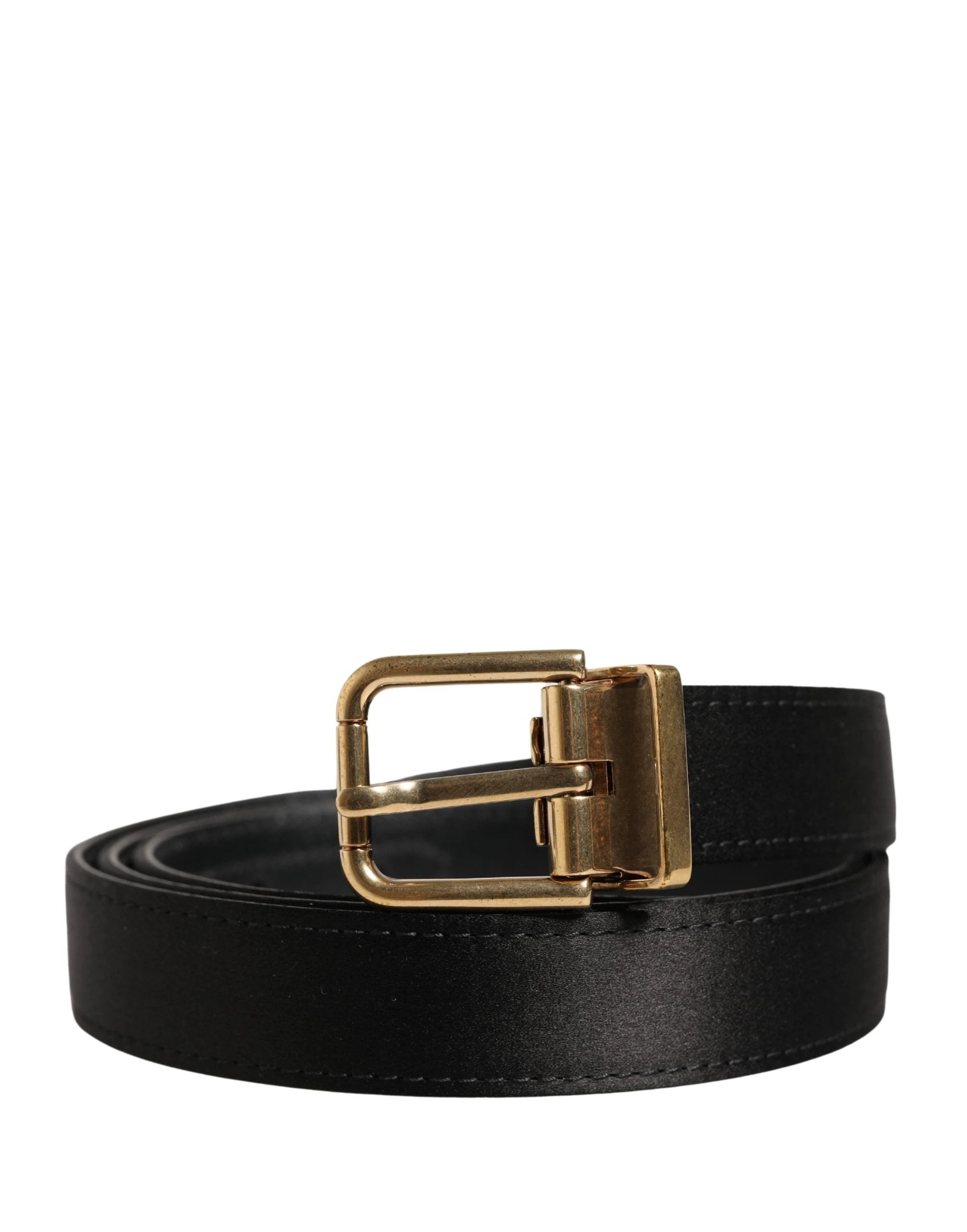 Ceinture Dolce &amp; Gabbana pour homme, noire, classique, en viscose, avec boucle en métal