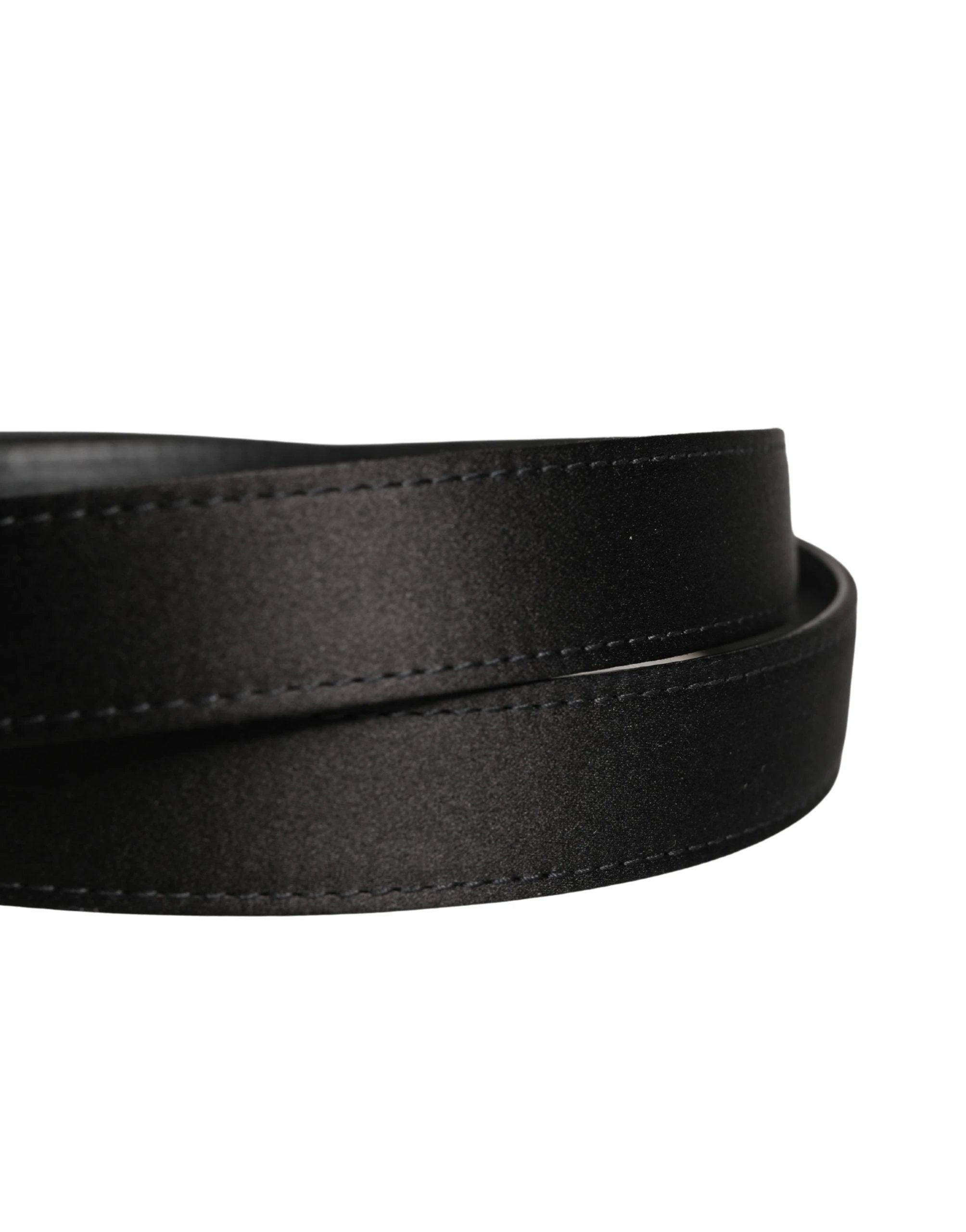 Ceinture Dolce &amp; Gabbana pour homme, noire, classique, en viscose, avec boucle en métal