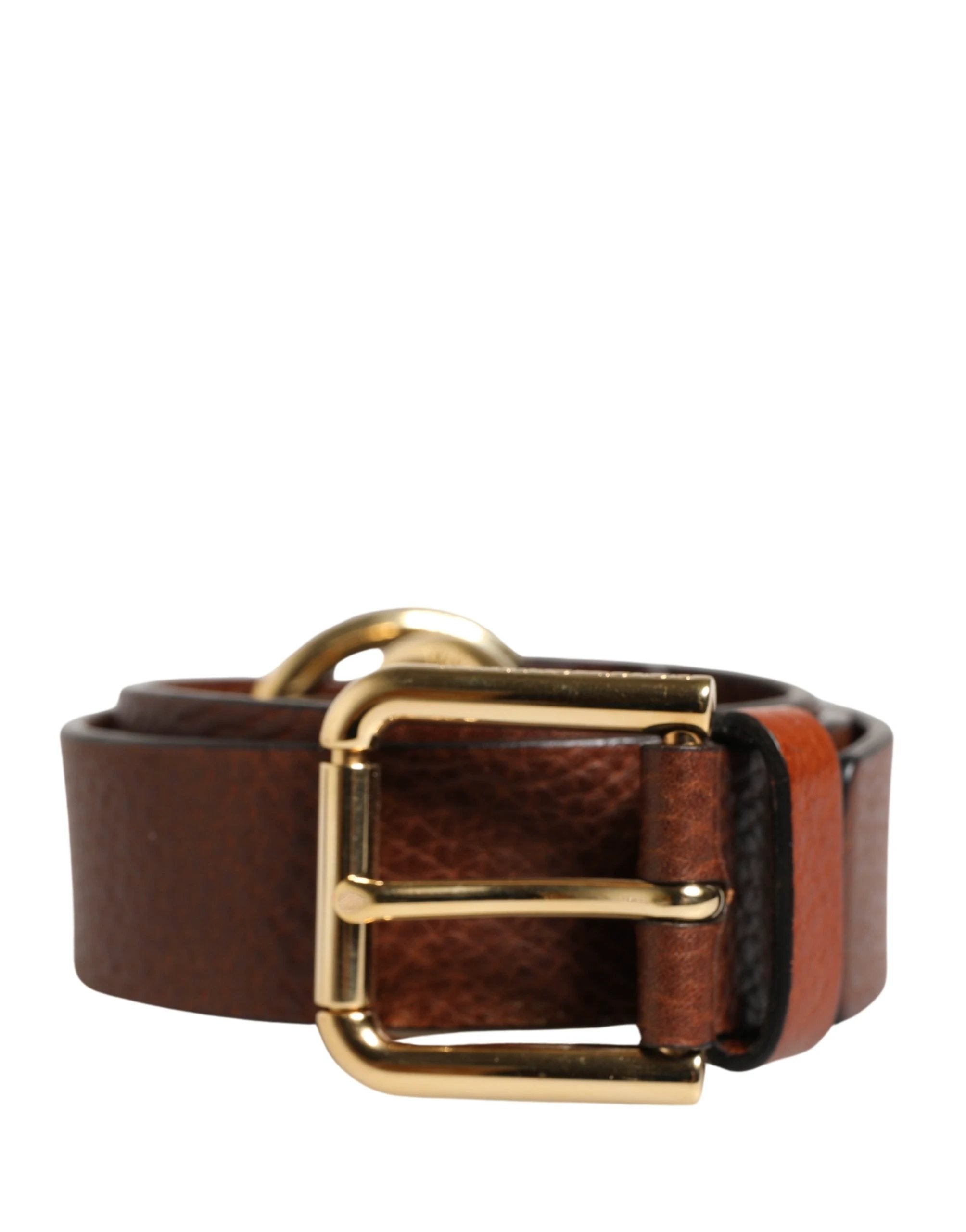 Ceinture Dolce &amp; Gabbana pour homme, en cuir marron classique avec boucle en métal
