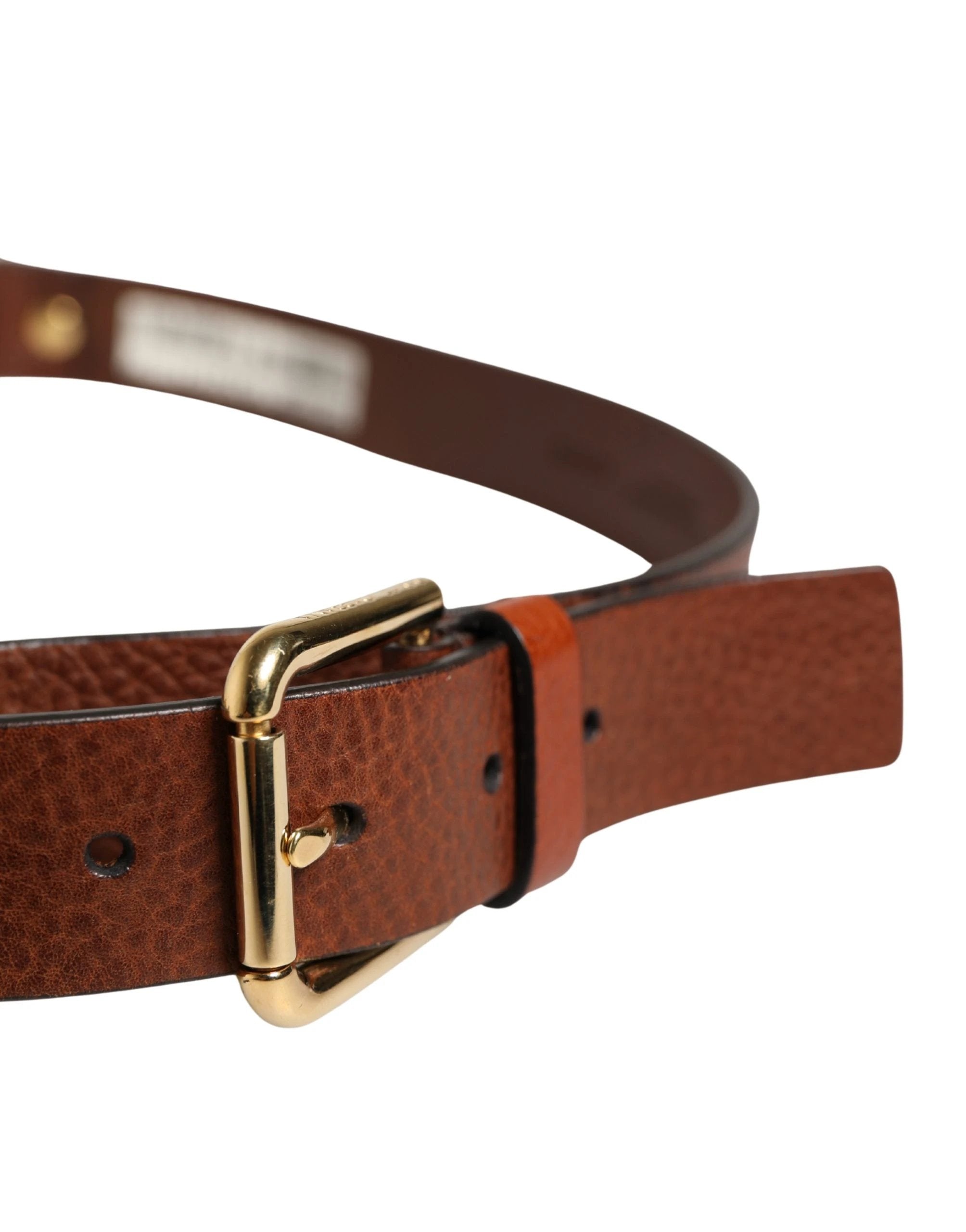 Ceinture Dolce &amp; Gabbana pour homme, en cuir marron classique avec boucle en métal