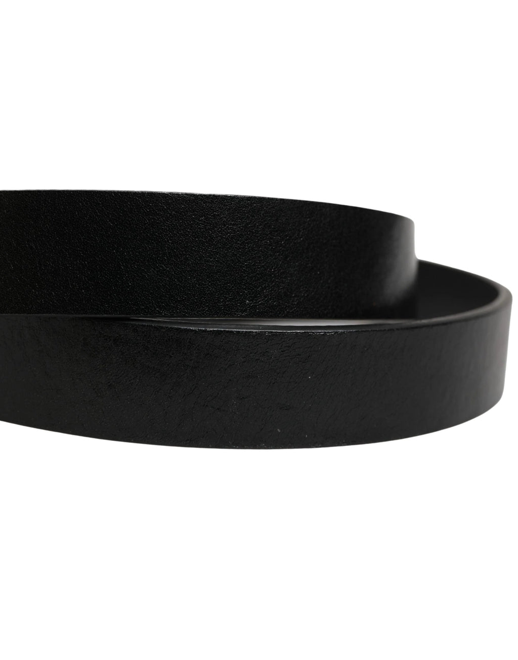Ceinture Dolce &amp; Gabbana pour homme, en cuir noir classique avec boucle logo.