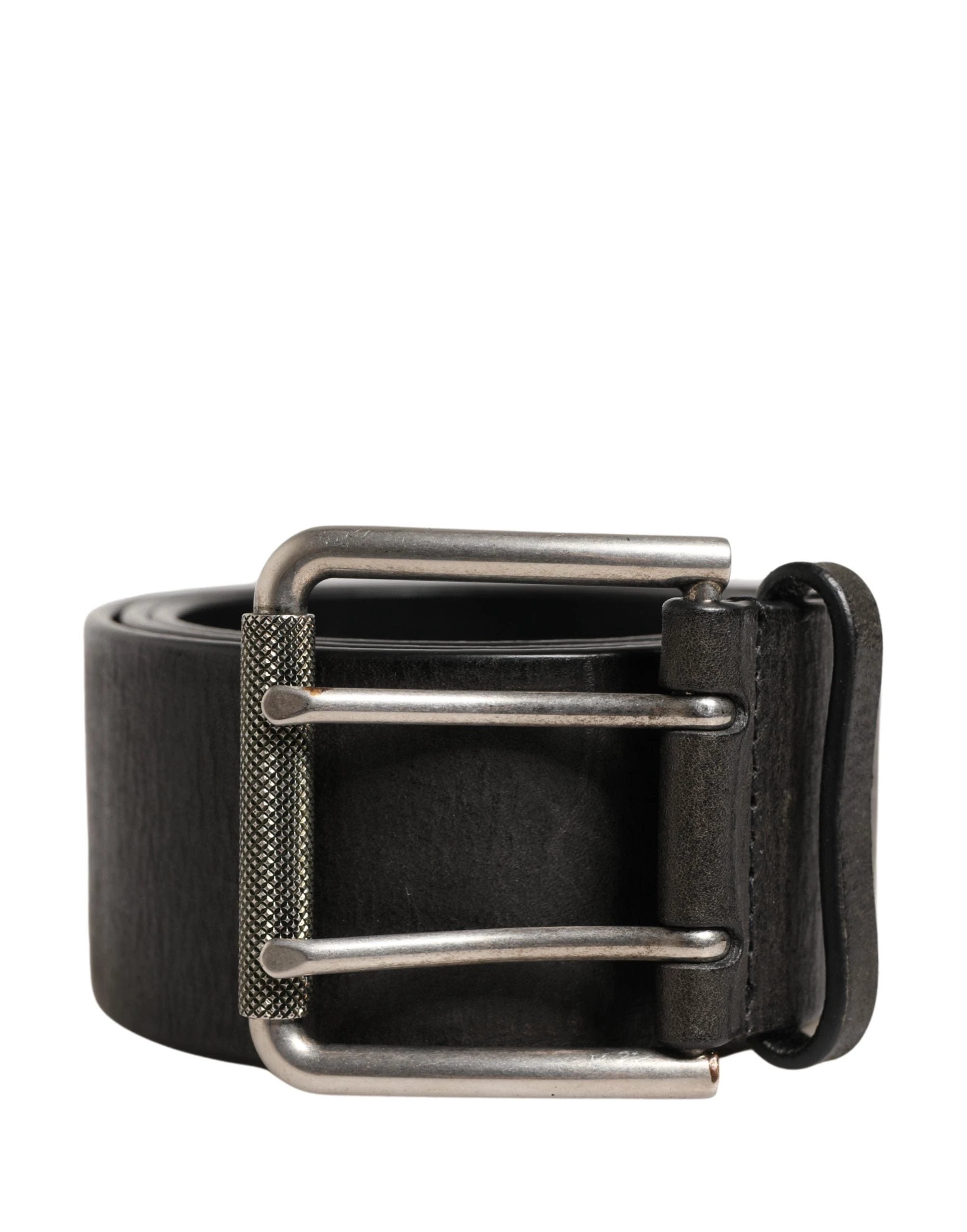 Ceinture Dolce &amp; Gabbana pour homme, en cuir noir classique avec boucle en métal