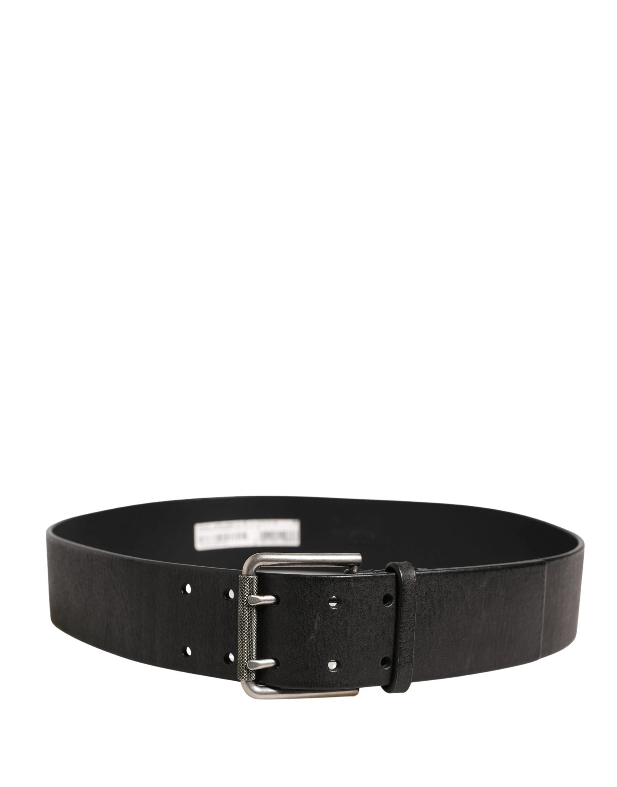 Ceinture Dolce &amp; Gabbana pour homme, en cuir noir classique avec boucle en métal