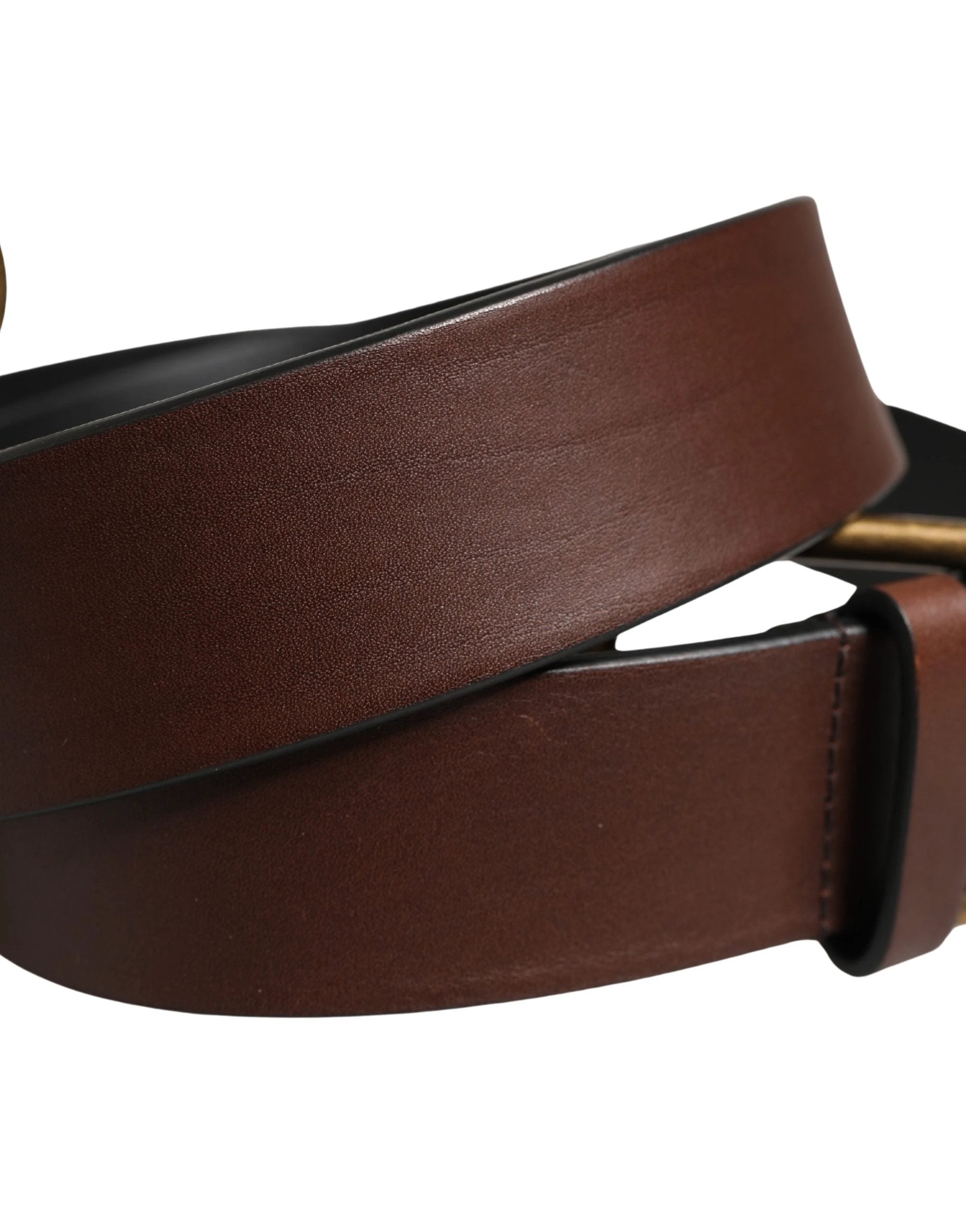 Ceinture Dolce &amp; Gabbana pour homme, en cuir marron classique avec boucle en métal