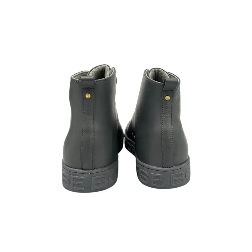 Baskets homme en cuir véritable gris bourbonais