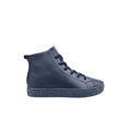 Baskets homme en cuir véritable bleu bourguignon