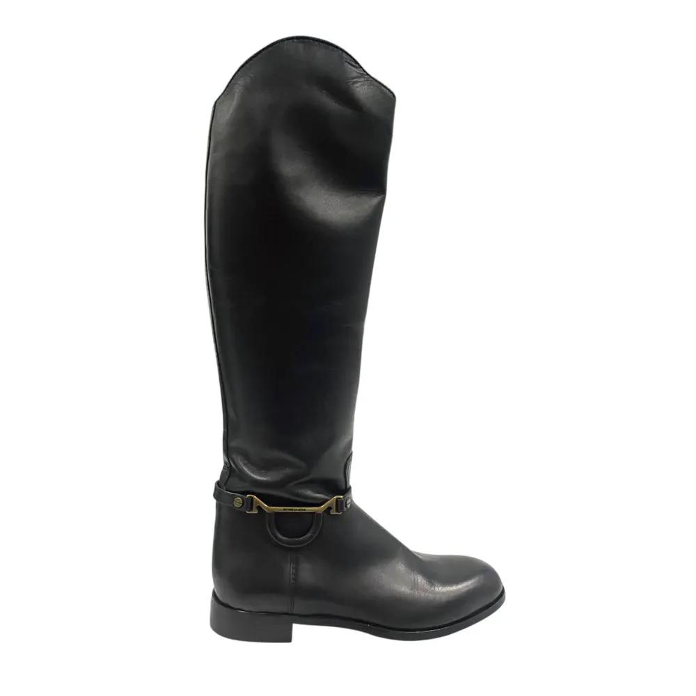 Bottes Borbonese en cuir noir pour femmes