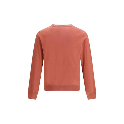 Sweat-shirt en coton orange Brunello Cucinelli
