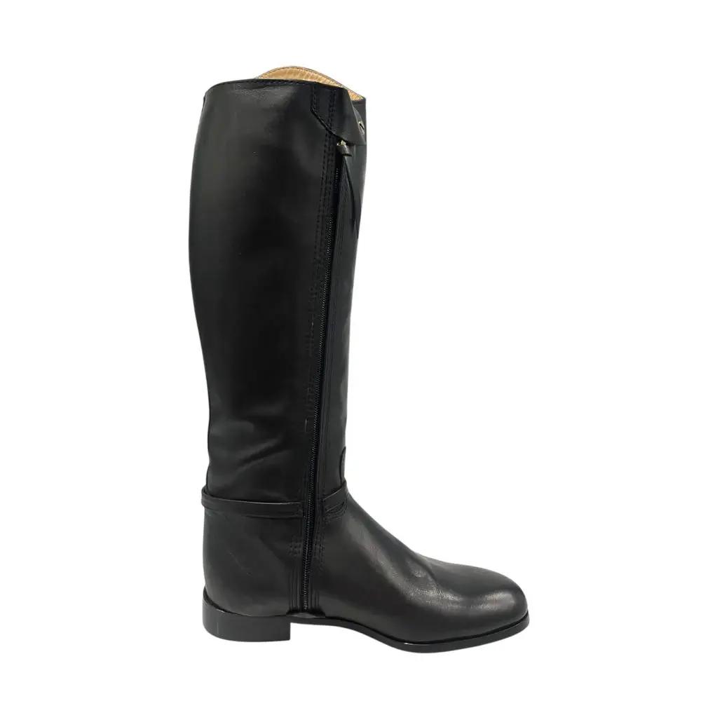 Bottes Borbonese en cuir noir pour femmes