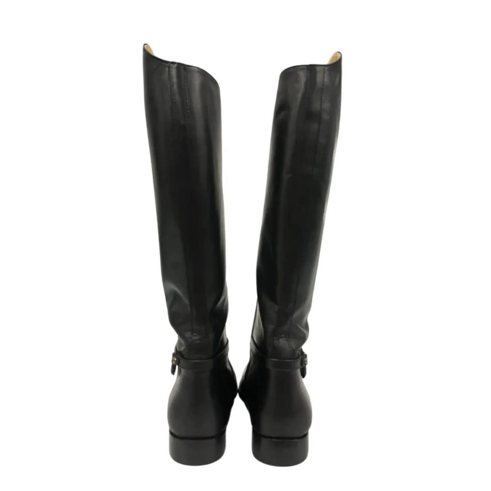 Bottes Borbonese en cuir noir pour femmes