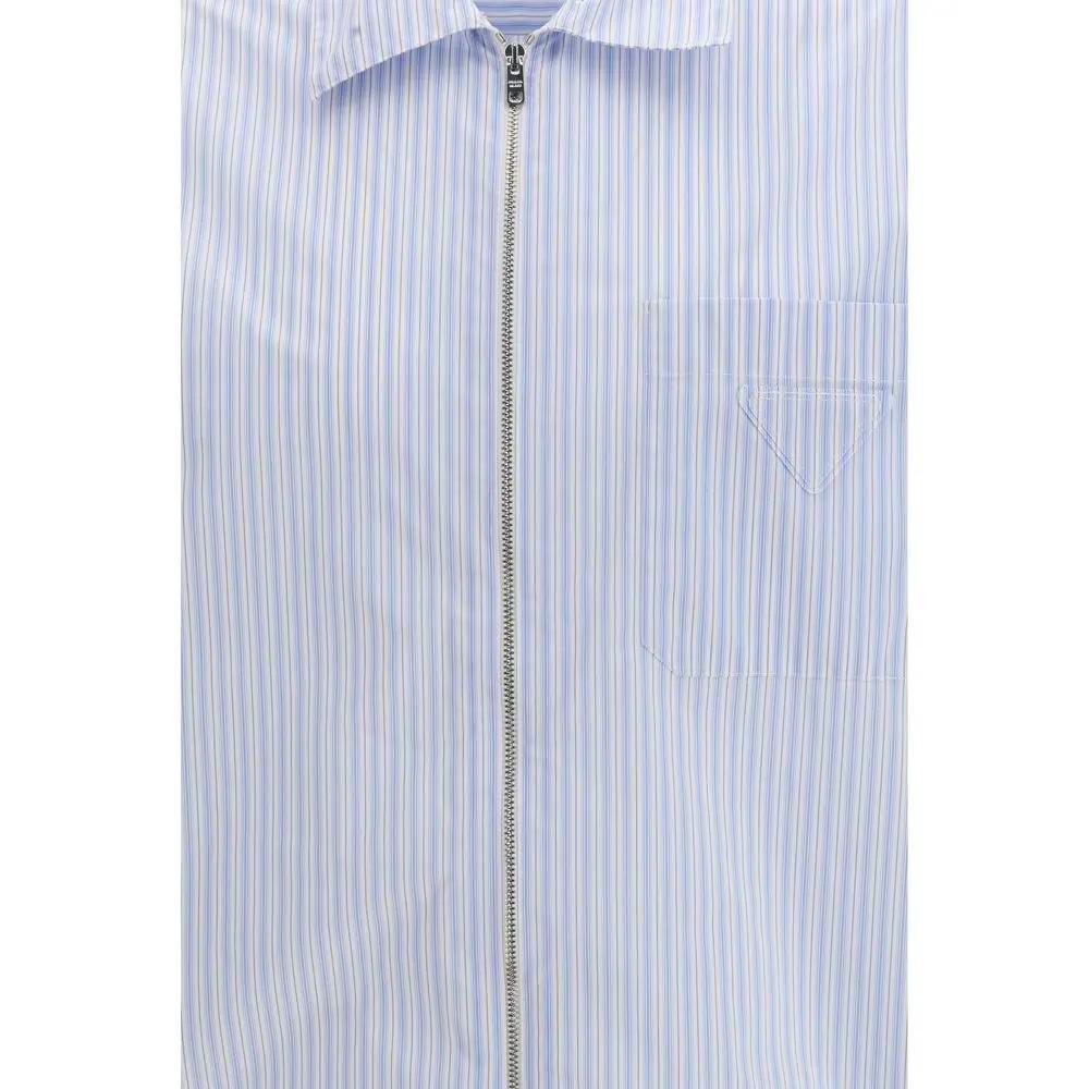 Prada Blue Polyamide Pattern Shirt