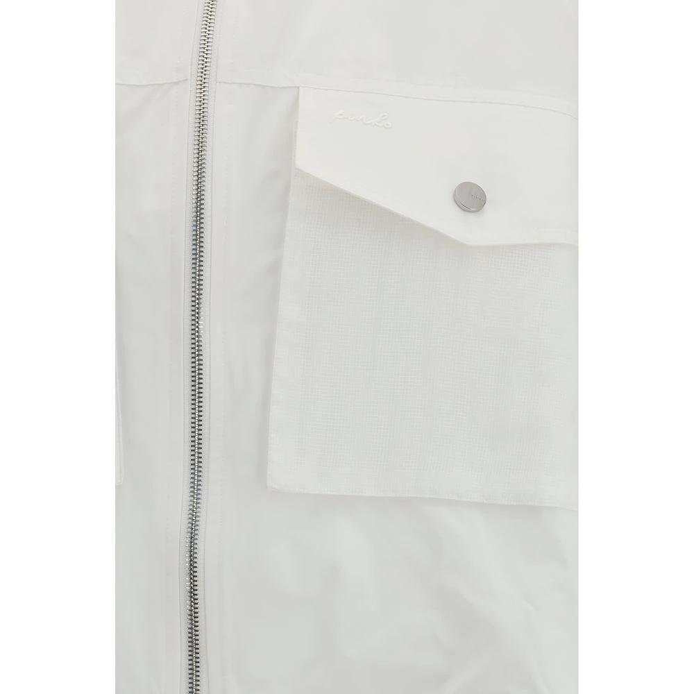 PINKO White Polyester Shell Jacket by PINKO