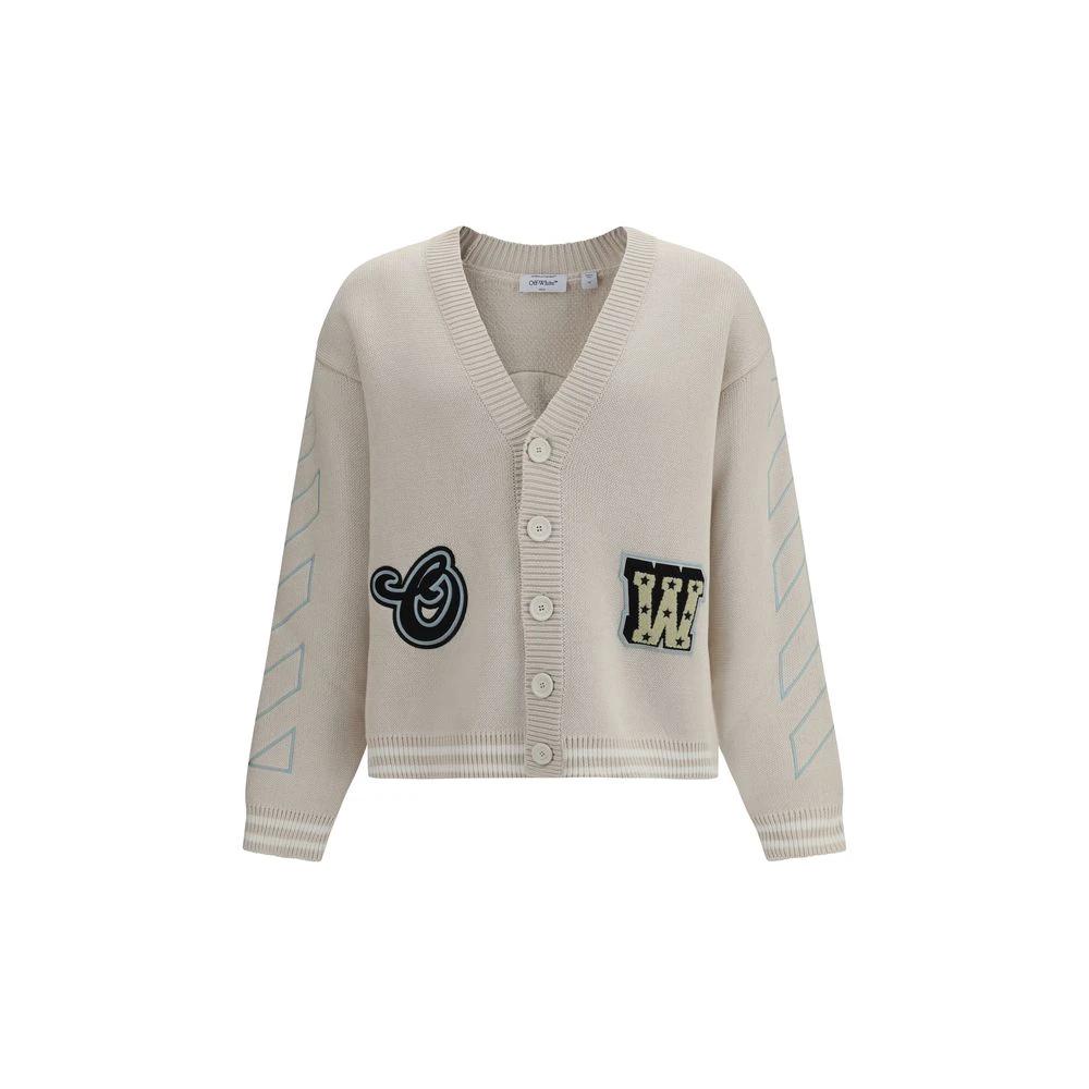 Off-White Beige Cotton Cardigan by Off-White