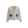 Off-White Beige Cotton Cardigan by Off-White