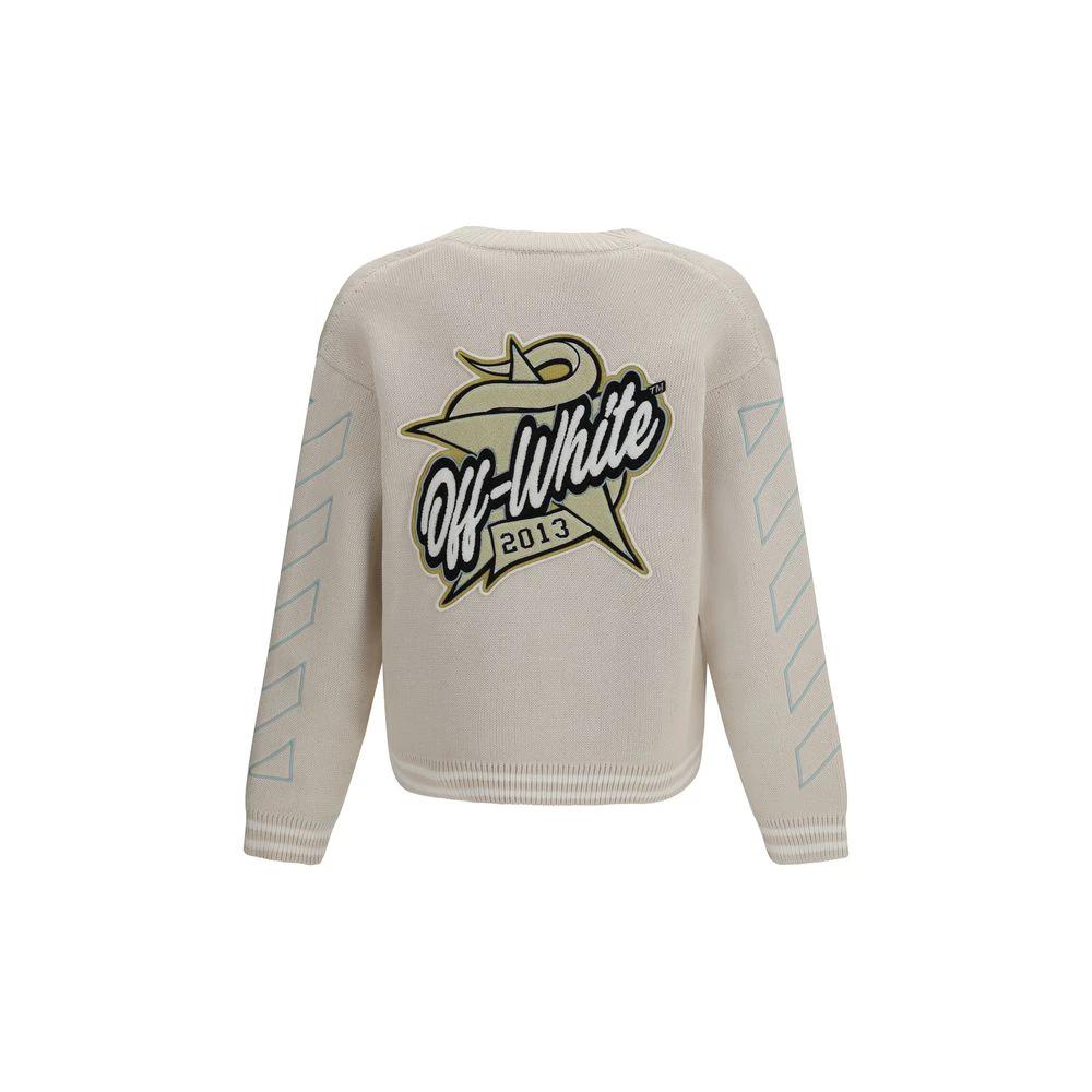 Off-White Beige Cotton Cardigan by Off-White