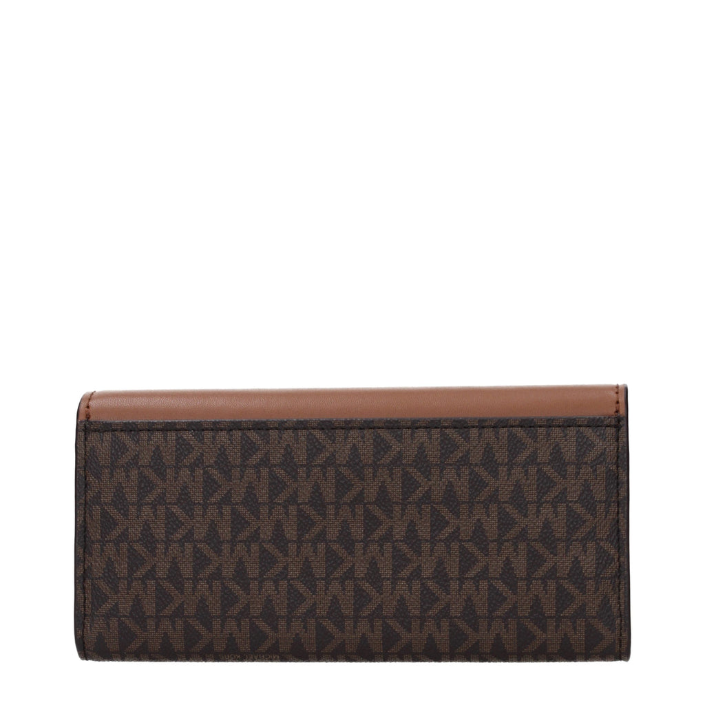 Michael Kors Brown Fabric Wallet