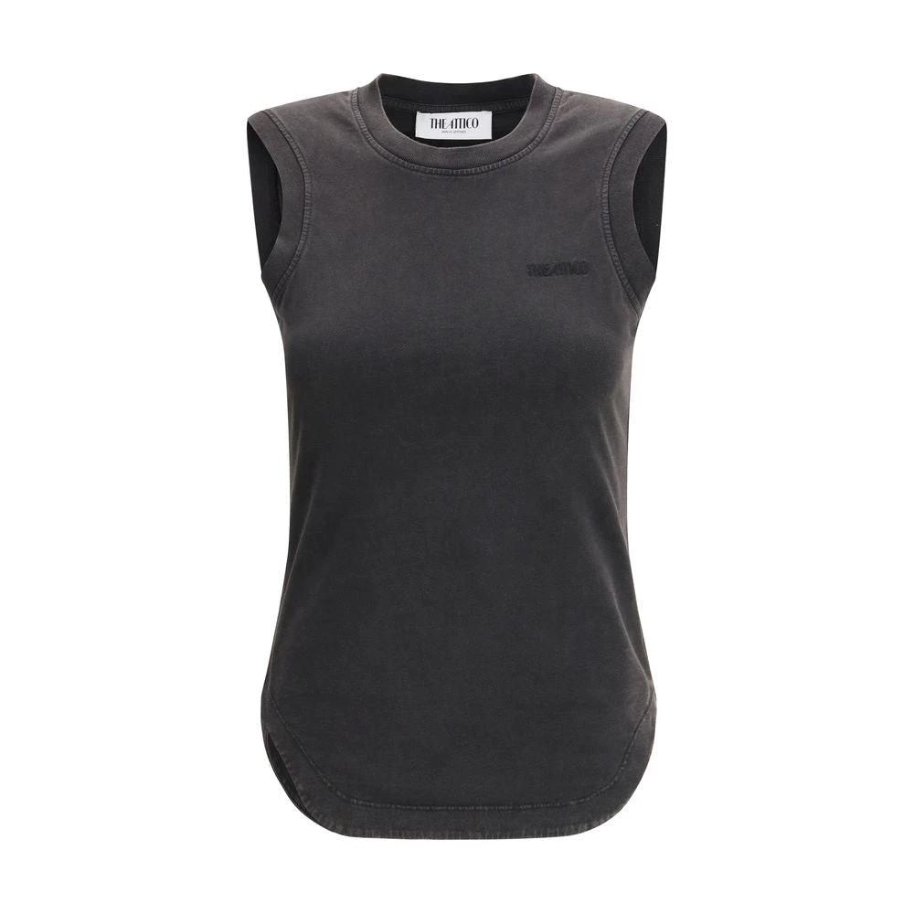The Attico Black Cotton Top by The Attico