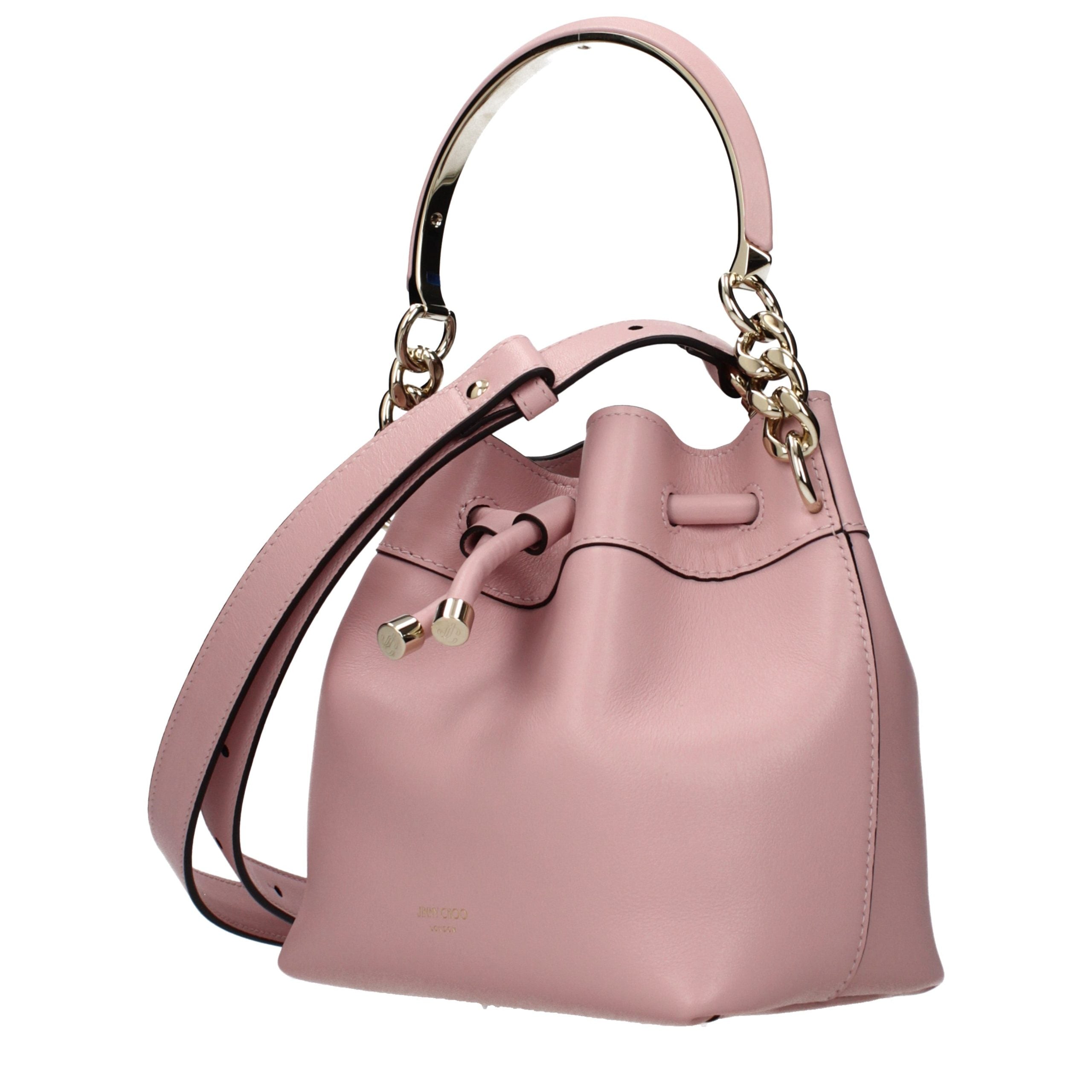 Sac à main en cuir rose Jimmy Choo