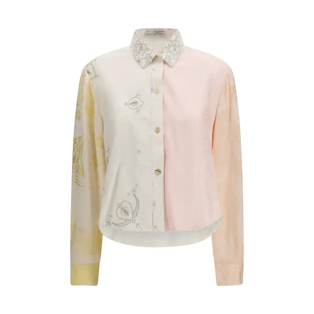 Chemise ELV DENIM en coton multicolore à motifs