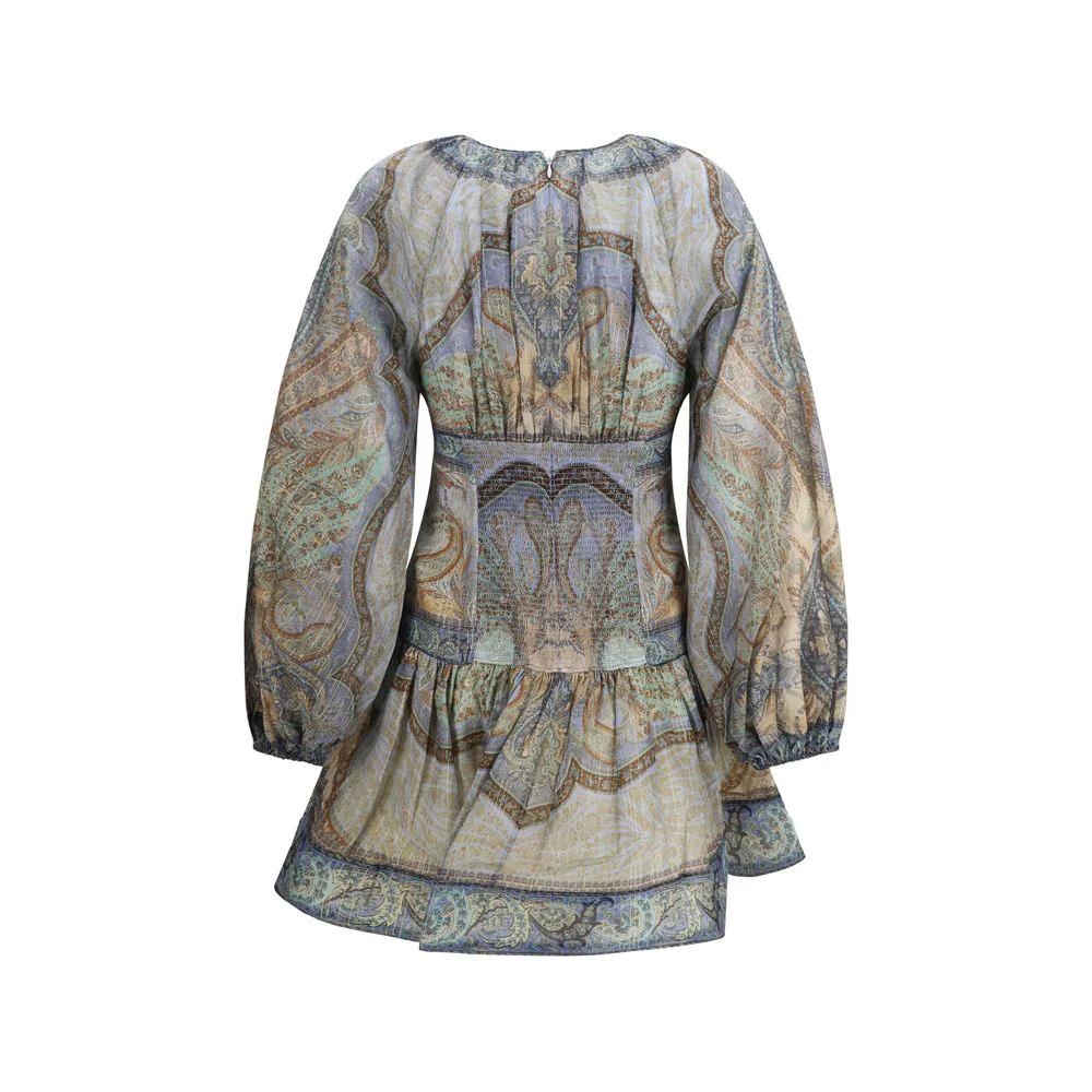 Robe décontractée en coton multicolore Zimmermann