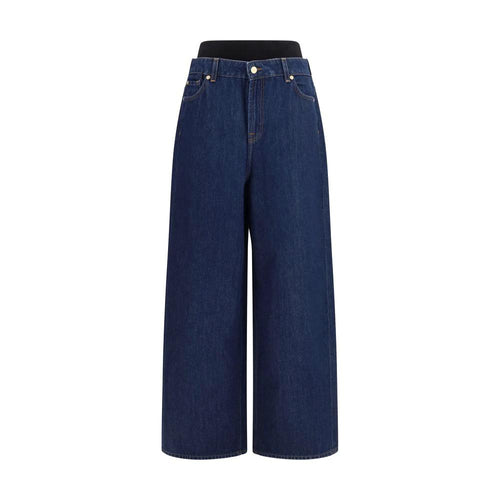 7FOR Blue Cotton Relaxed Fit Jeans 7FOR