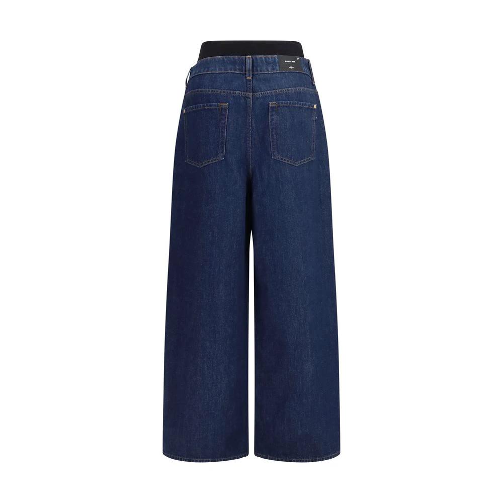 7FOR Blue Cotton Relaxed Fit Jeans