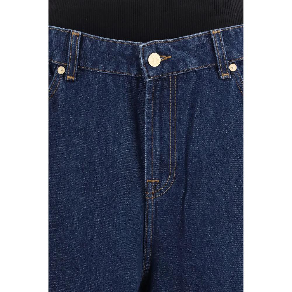 7FOR Blue Cotton Relaxed Fit Jeans