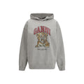 Sweat-shirt en coton gris Ganni