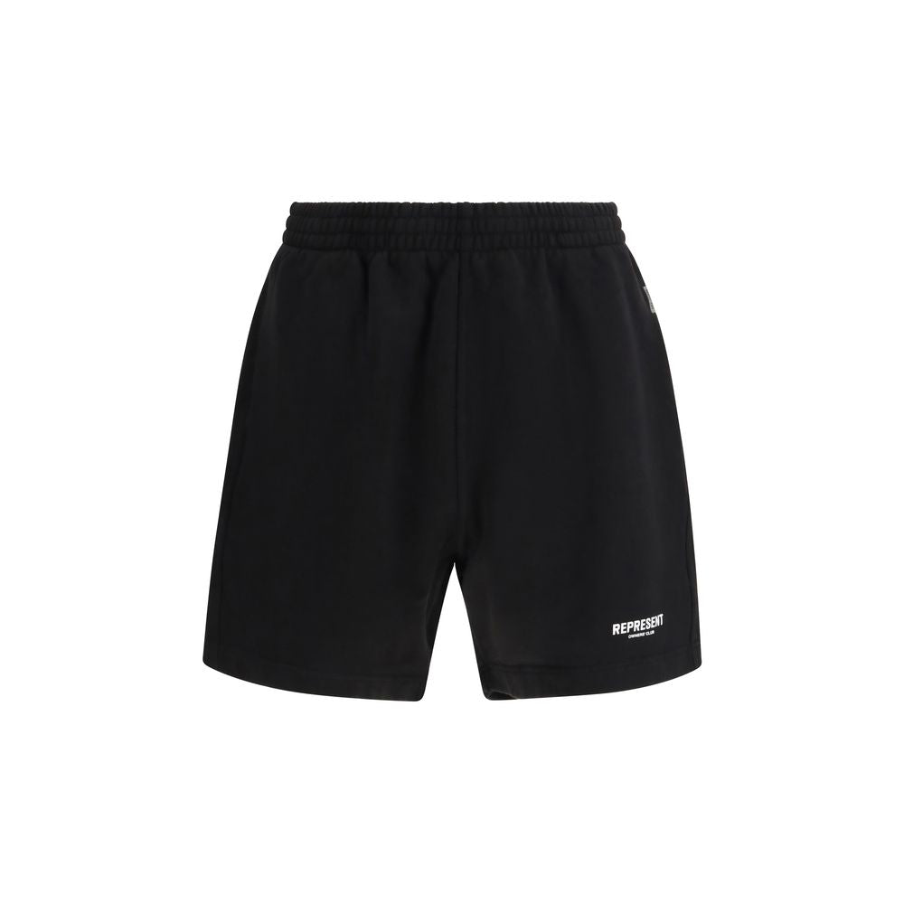Représenter les bermudas en coton noir