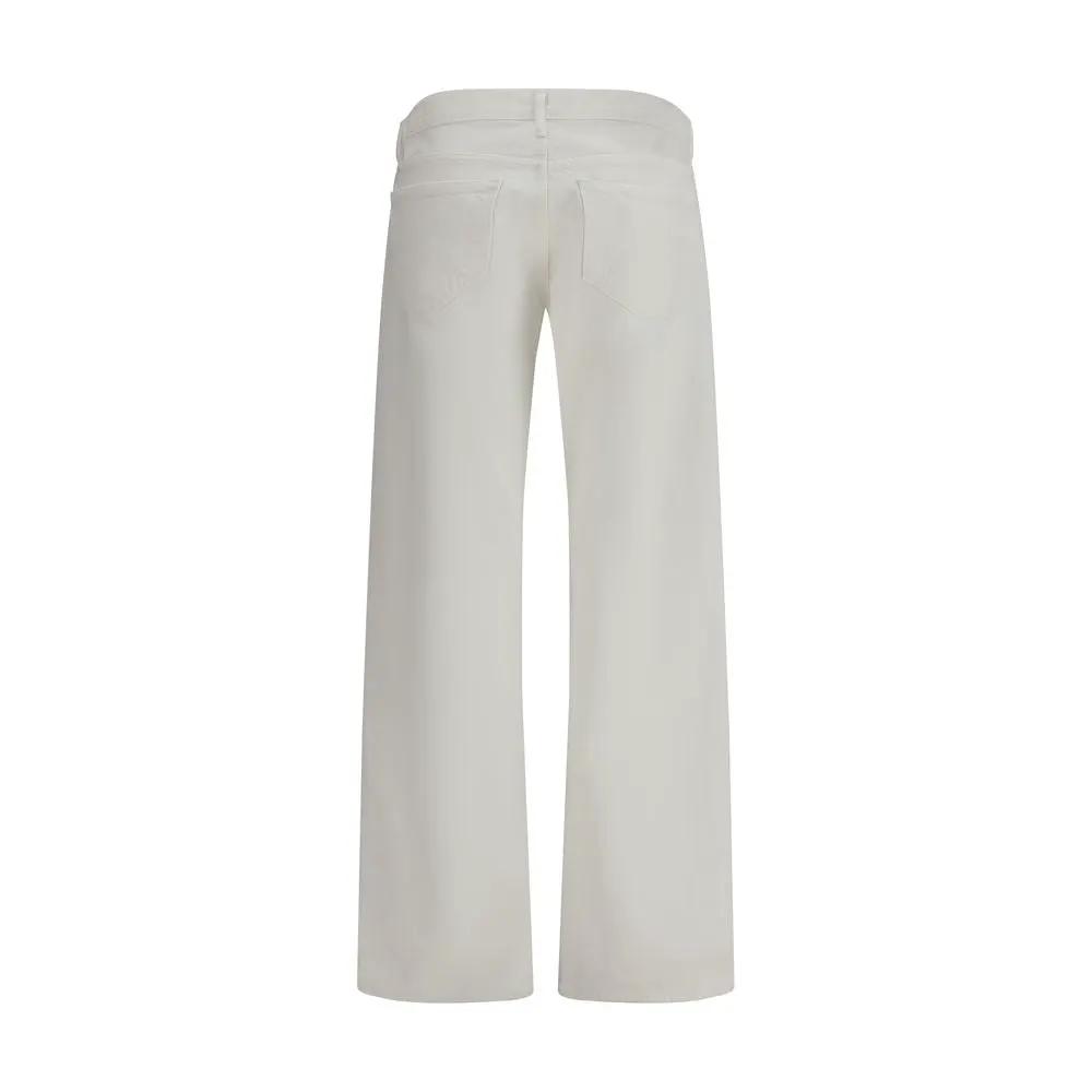 Agolde White Cotton Jeans Denim