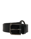 Ceinture Dolce &amp; Gabbana pour homme en cuir de veau noir avec boucle en métal