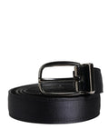 Ceinture Dolce &amp; Gabbana pour homme, noire, classique, en viscose, avec boucle en métal