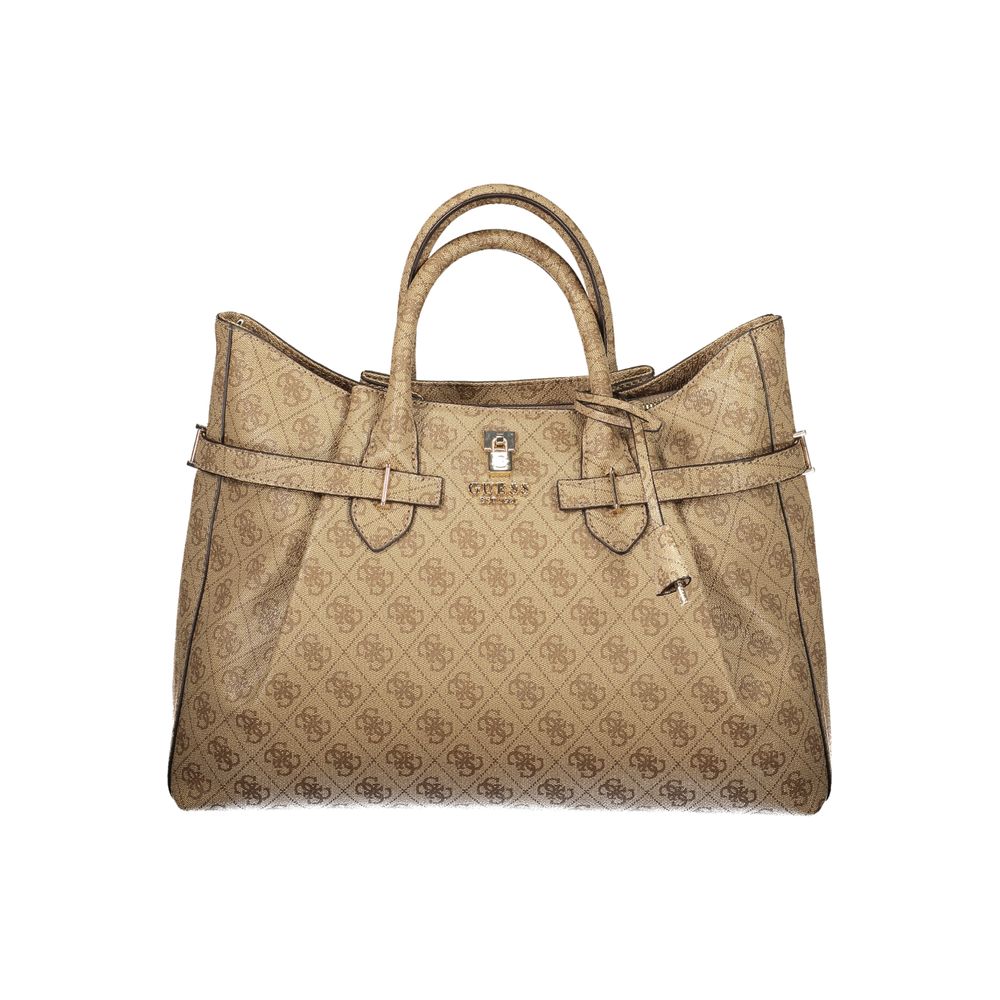Sac à main Guess Jeans beige en polyuréthane pour femme