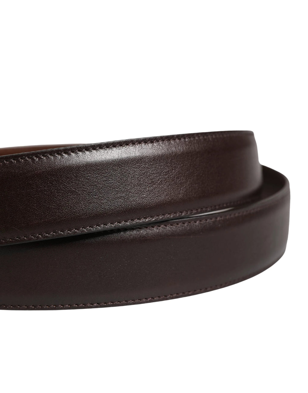 Dolce & Gabbana Men Brown Classic Leather Metal Buckle Belt