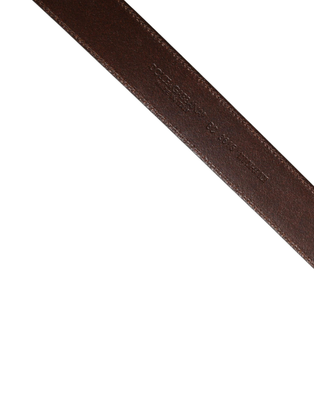 Dolce & Gabbana Men Brown Classic Leather Metal Buckle Belt